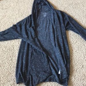 Dark grey hoodie cardigan